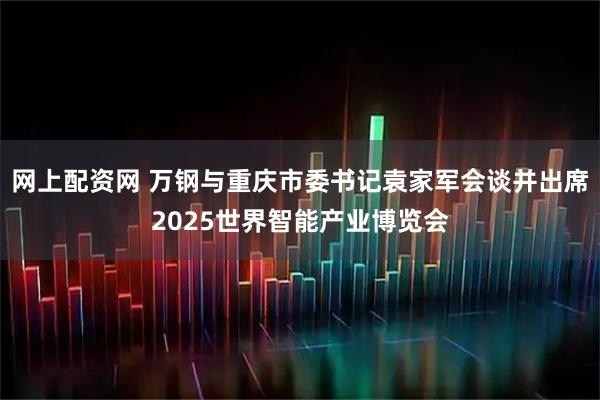 网上配资网 万钢与重庆市委书记袁家军会谈并出席2025世界智能产业博览会